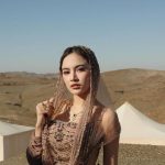 Gaya Elegan Mahalini Raharja Saat Kondangan di Marrakech