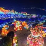 Pameran Lampion Dinosaurus Internasional Zigong ke-32 Cahaya