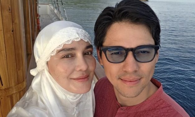 Luna Maya dan Maxime Bouttier Rayakan Lebaran di Tengah Laut
