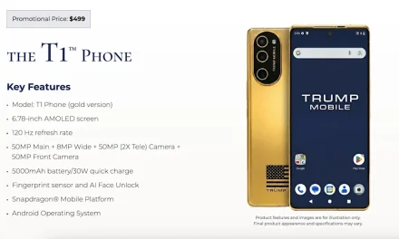 Trump Mobile T1 Tampil Berani Desain Emas dan Spesifikasi Baru