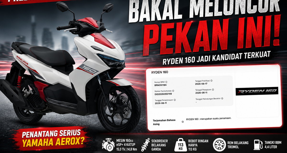 Honda Ryden 160 Segera Hadir? Ini Bocoran Motor Baru AHM