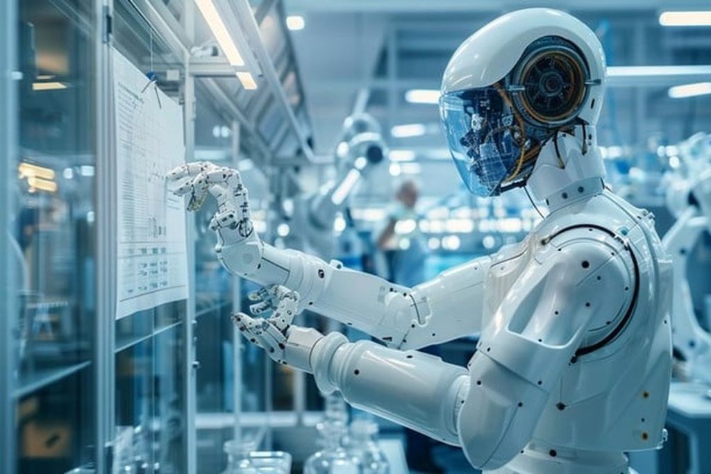 Robot BrainCo yang dikendalikan menggunakan sinyal otak melalui teknologi Brain-Computer Interface (BCI) di WAIC 2026.