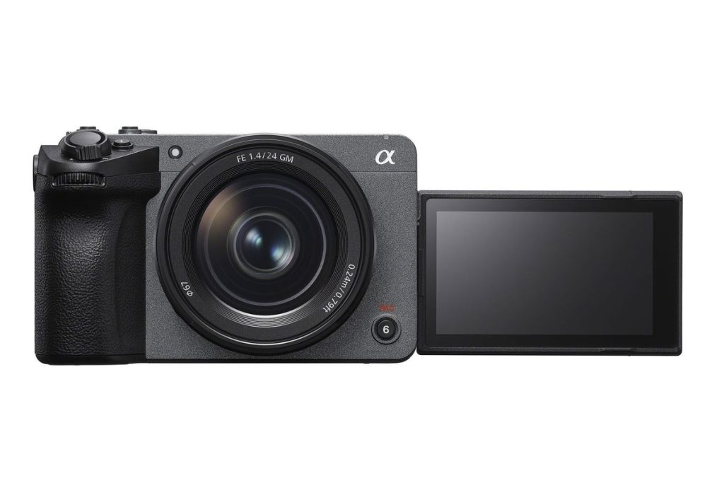 Kamera Sony FX5 dengan teknologi AI dan kemampuan perekaman video sinema profesional.