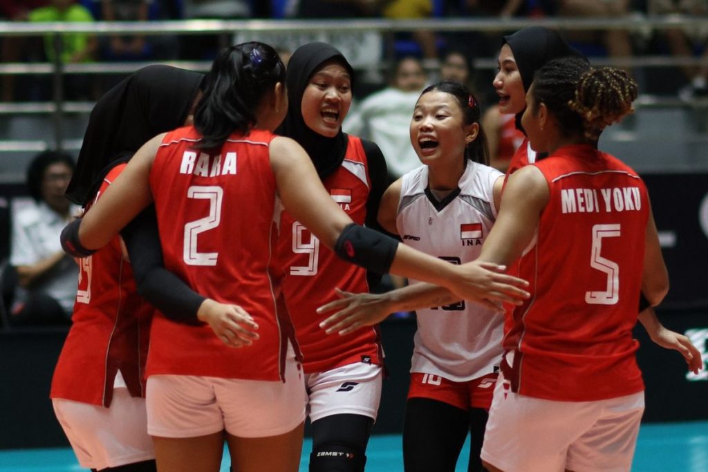 Timnas voli putri Indonesia saat menghadapi Vietnam di SEA V Cup 2026